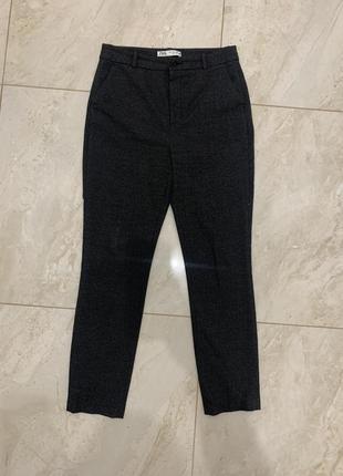 Брюки штани zara сірі класичні жіночі базові