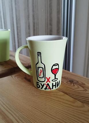 Чашка з розписом бухни