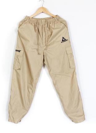Le coq sportif винтажные нейлоновые брюки карго с карманами хаки размер м1 фото