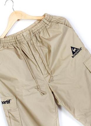 Le coq sportif винтажные нейлоновые брюки карго с карманами хаки размер м2 фото