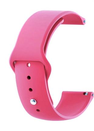 Ремешок силиконовый для часов 20 мм sport design розовый1 фото