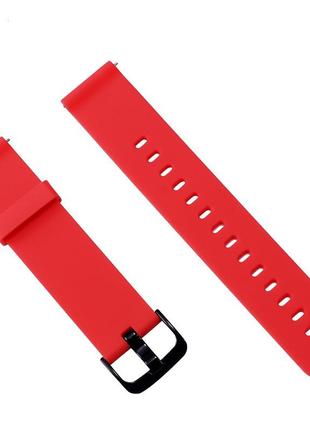 Ремінець силіконовий для годинника 20 мм type a червоний