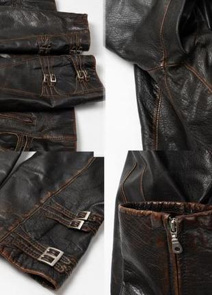 Sf vintage leather jacket&nbsp;мужская кожаная куртка9 фото