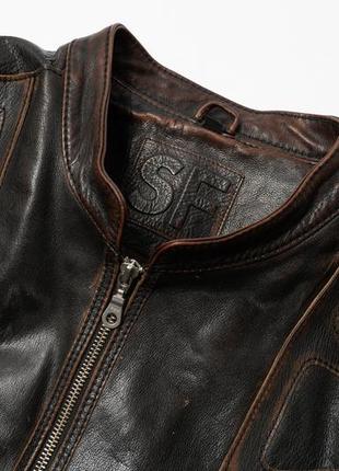 Sf vintage leather jacket&nbsp;мужская кожаная куртка3 фото