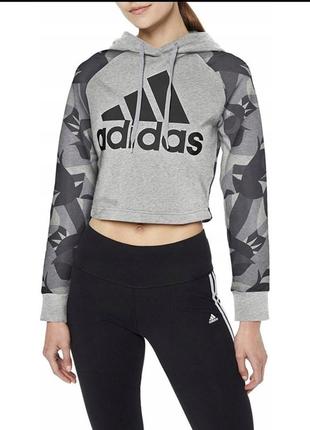 Adidas укороченное худи кофта