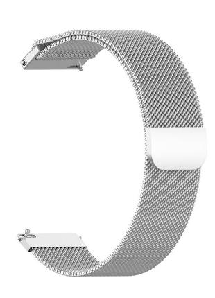 Комплект для смарт часов amazfit gts (металлический магнитный ремешок и бампер) серебристый4 фото