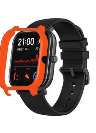 Защитный бампер для смарт часов amazfit gts оранжевый1 фото