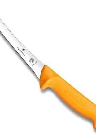 Кухонный нож victorinox swibo boning, обвалочный, выгнутое лезвие 13 см, желтый2 фото