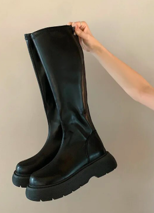 Чоботи сапожки черевики труби zara bershka h&amp;m казаки ковбойки