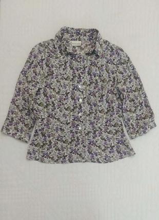 Шовкова блуза, шовк 💯мелкий цветок, от minuet