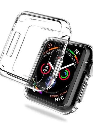 Чохол із захисним склом для apple watch 44 мм transparent