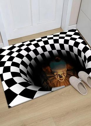 Декор для хэллоуин коврик под дверь "клоун" - размер 60*40см, полиэстер
