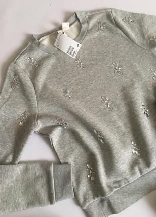 Толстовка h&m з прикрасою xs/s (0555617002)