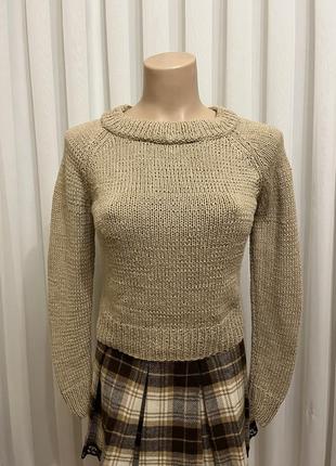 Джемпер укорочений, грубе в'язання, светр короткий, кофта