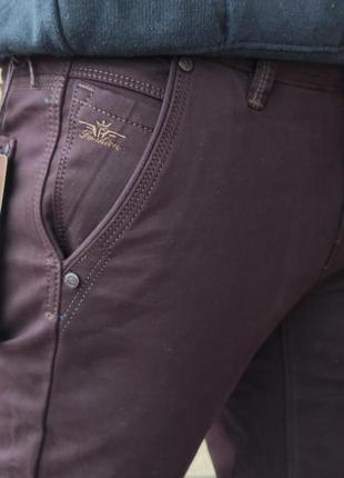 Теплые зимние мужские джинсы, брюки на флисе стрейчевые fangsida, турция7 фото