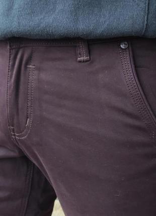 Теплые зимние мужские джинсы, брюки на флисе стрейчевые fangsida, турция3 фото