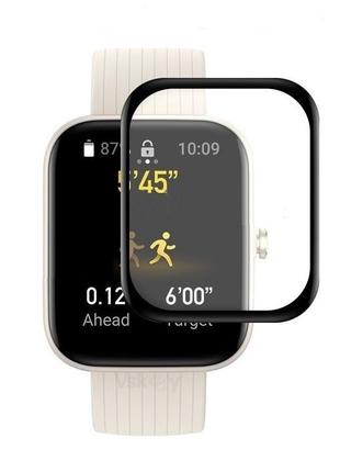 Защитная пленка для смарт часов amazfit bip 3 / 3pro с рамкой (1 шт.)