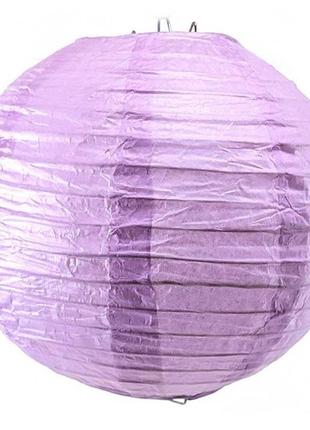 Фонарь бумажный фиолетовый (d-20 см)