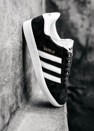 Жіночі кеди адідас газель adidas gazelle. кросівки жіночі адідас газель чорні1 фото