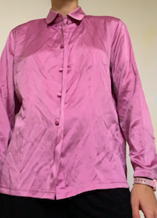 Шовкова блузка сорочка рубашка zara h&amp;m bershka3 фото