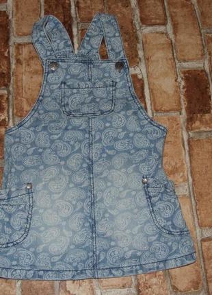 Сарафан джинсовый девочке 3 - 4 года f&f