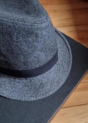 Фирменный английский шерстяной шерстяной, зимняя шляпа,оригинал из Англии, новый, большой размер 60см(xl-xxl).2 фото