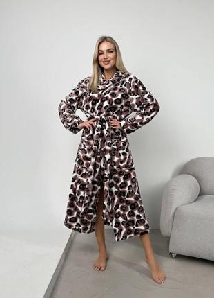 Жіночий теплий домашній халат з капюшоном №4413-15508 на запах махровий  (42/46, 48/52, 54/56  великі розміри)2 фото