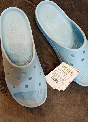 Crocs classic platform slide шльопанці на платформі крокс.3 фото