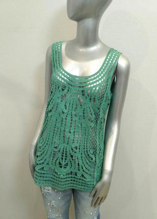 Топ ажурный изумрудного цвета италия