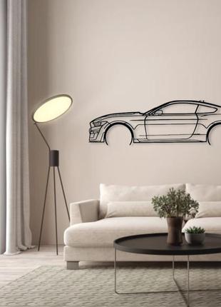 Авто ford mustang shelby gt500 2021, декор на стіну з металу2 фото