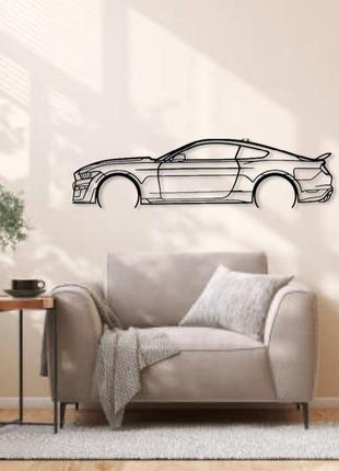 Авто ford mustang shelby gt500 2021, декор на стіну з металу3 фото