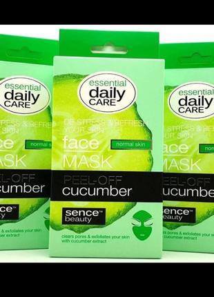 Essential daily care набір маска для обличчя огірок de-stress & refresh огіркова освіжаюча