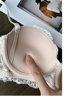 Мереживна двоколірна анжеліка, finetoo з push up, а/в чашка. чашка: а/в.5 фото