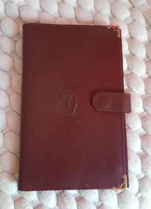 Бордовое кожаное портмоне, кошелек4 фото