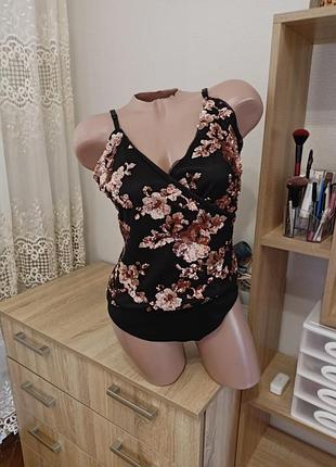 Святковий боді майкою  в золоті паєтки