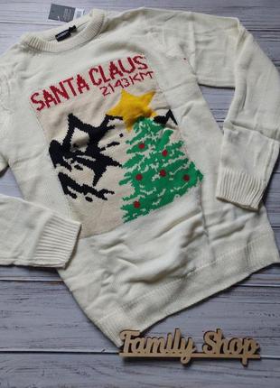 Мужской рождественский свитер, новогодний пуловер, euro s 44/46, livergy5 фото