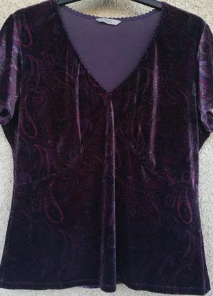 Оксамитова блуза футболка