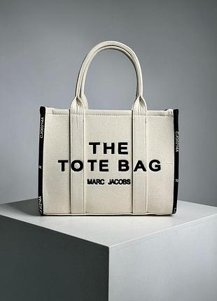 👜 marc jacobs medium tote bag black/cream