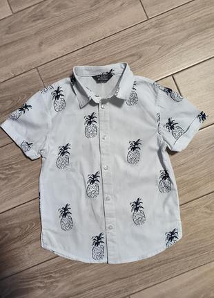 Летняя рубашка с ананасами рубашка
