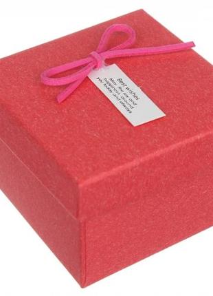 Подарочные коробочки для бижутерии 8,5*8,5*5,5см (упаковка 6шт) с подушечкой2 фото