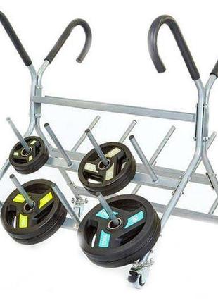 Підставка (стійка) для штанг rk4060 сірий (58363017), zelart