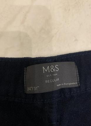 Черные джинсы m&amp;s синие брюки мужские мягкие marks &amp; spencer5 фото