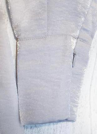 Нарядна красива  сукня з тканини з металевим покриттям. v-подібний виріз, довгі, актуальні широкі рукава h&m5 фото