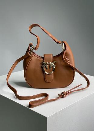 👜 pinko mini brioche bag hobo brown