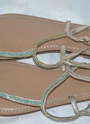 Босоніжки шкіряні сандалі accessorize розмір 41, 42
