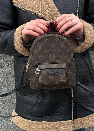 Женский рюкзак louis vuitton scacchi springs mini brown black