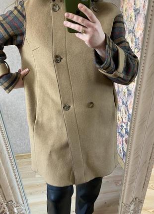 Шикарное шерстяное зимнее пальто с капюшоном от украинского дизайнера 50-52 р но с нюансом3 фото