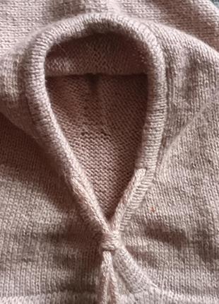 Капор,капюшон,вязаный капор ручной работы