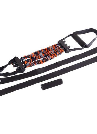 Эспандер латексный с ручками fi-7835 черно-оранжевый (56363214), zelart