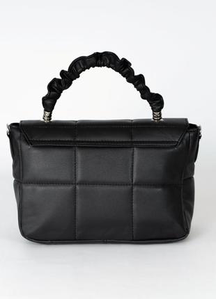 Женская сумка черная сумка черный клатч на короткой ручке стеганая сумка стеганый клатч3 фото